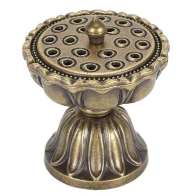 Lotuslampe Räuchergefäß Zinklegierung Exquisit Retro Vintage Mehrzweck-Räuchergefäß für Zuhause