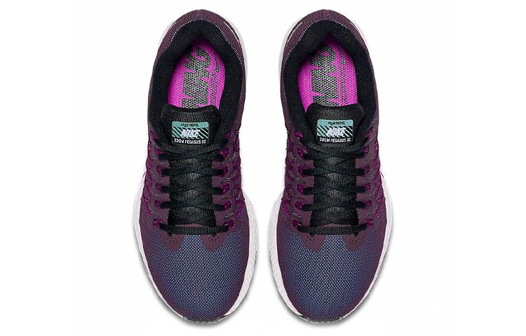 Nike Air Zoom Prestige Fabric Cushioning Slip Resistant Low top Running Shoes Women's Black Purple 806577-500