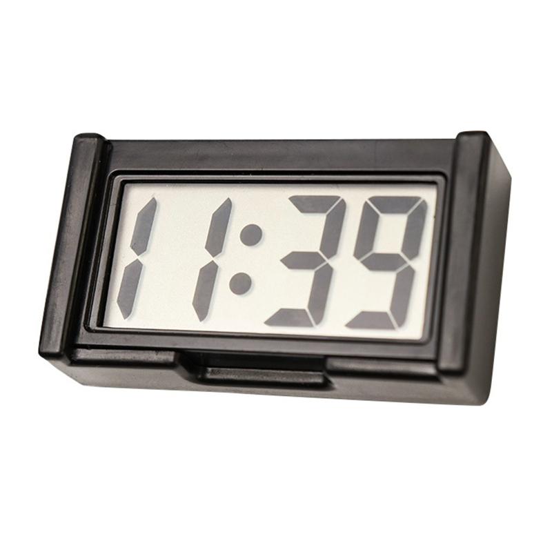 

Car Interior Time Display Clock Button Battery Powered Clock Stick-On Mini Clock for Home Kitchen Bathroom чёрный