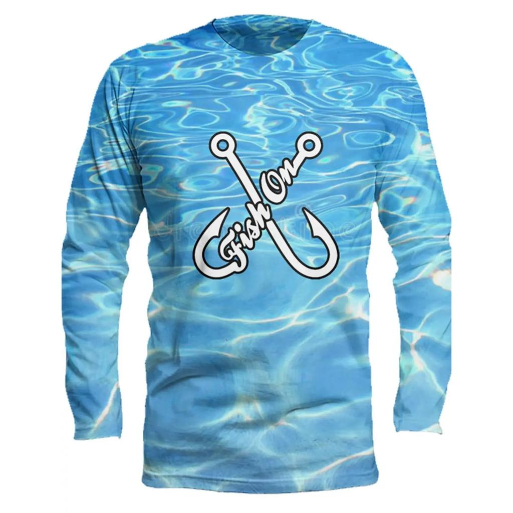Frühlings- und Herbst-Rundhals-Oberteil mit 3D-Fischdruck, modische lässige Herren-Langarm-T-Shirts