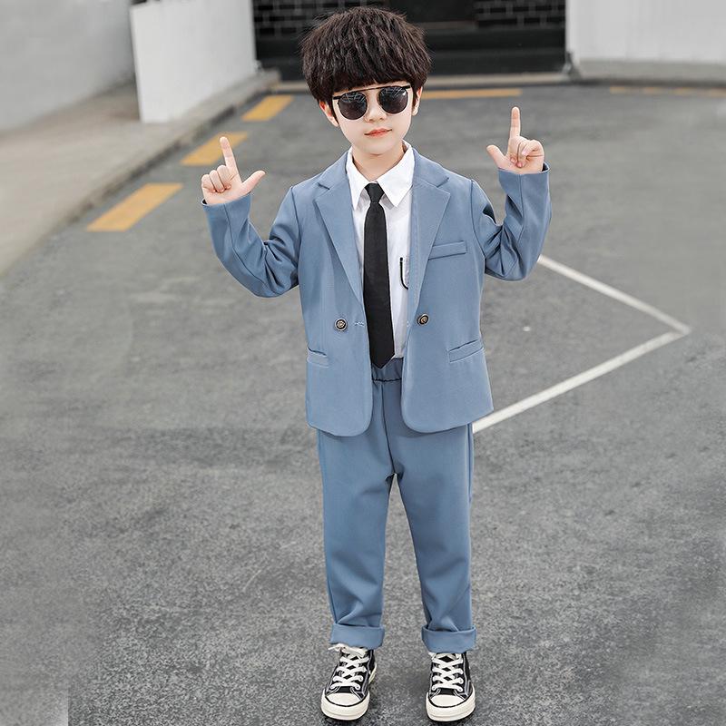 Spring/Autumn Korean Style Boys' Two-Piece Suit: Handsome Flower Boy Formal Wear