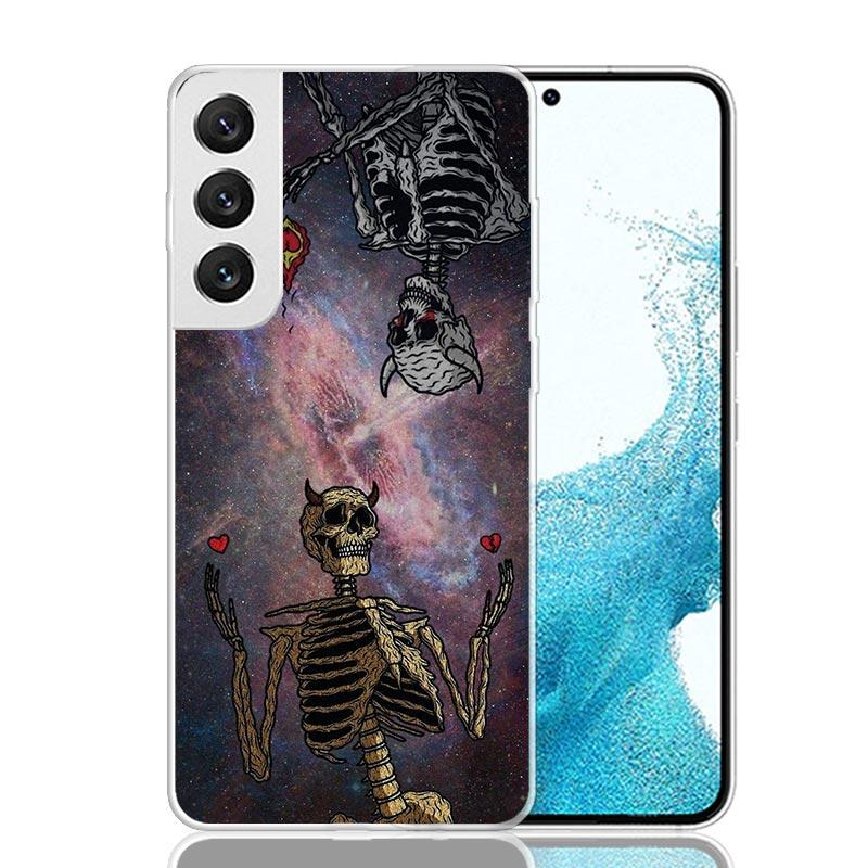 

Anatomy Skeleton Heart Lovey Kiss Phone Case For Samsung Galaxy S26 S25 Edge S24 S23 FE S22 Ultra S21 Plus S20 + Fundas Cover Co Samsung S22 Plus