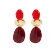 Long Drop Resin Drop Earrings Irregular Marbled Resin Earrings Banquet Occasion