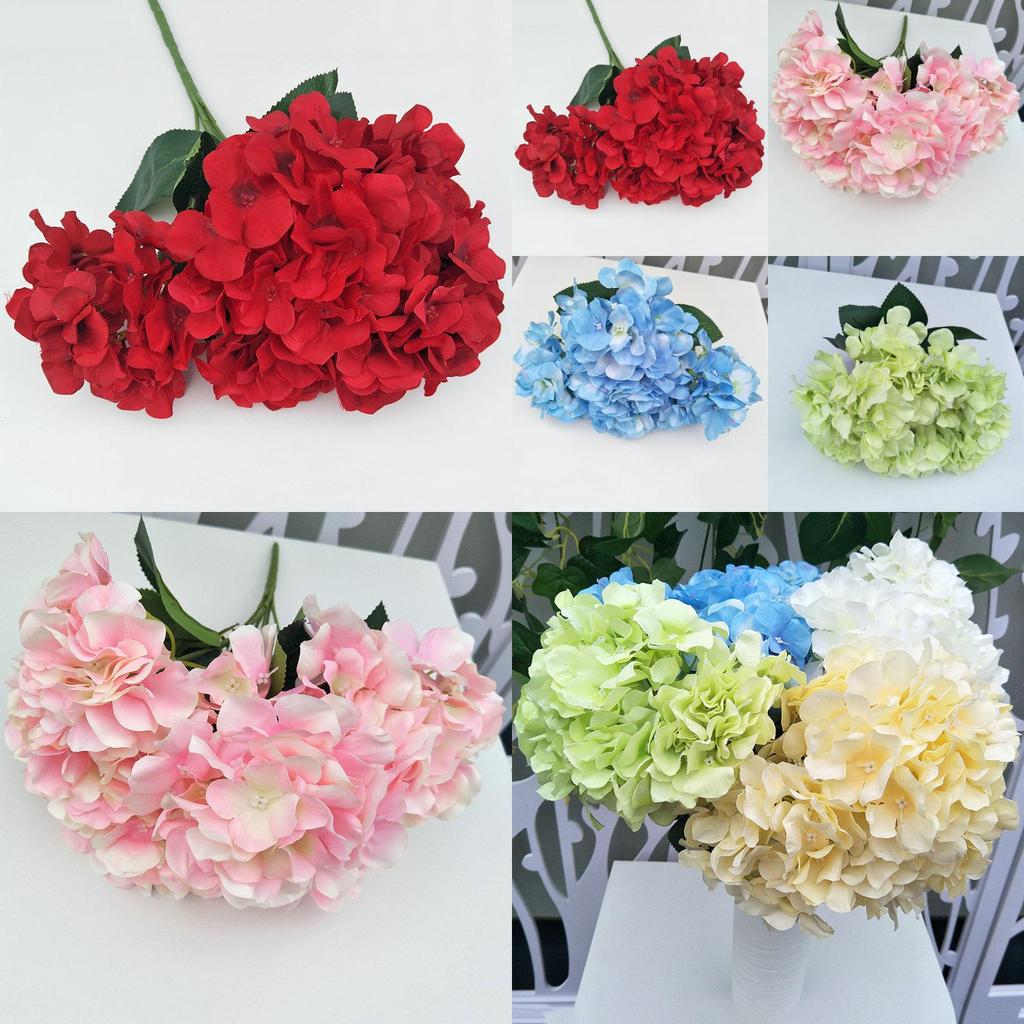 Soft Fabric Hydrangea Artificial Flower For Home Garden And Wedding Decor