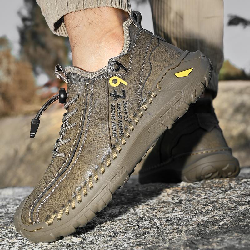 Men's Casual Shoes Versatile Genuine Leather Male Sports Shoes Leisure Soft Soles Sneakers Outdoor Men Treking Footwear Trainers