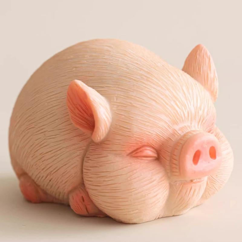 

1pcs Little Pig Tea Pet Cute Household Ornaments Desktop Decoration Tea Play Tea Ceremony Accessories Resin Handicraft 7x4.5x4cm