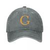 Letter G  Orange Color Baseball Cap Cute Fashion Beach Hat Baseball Cap Golf Wear Golf Women Unisexs