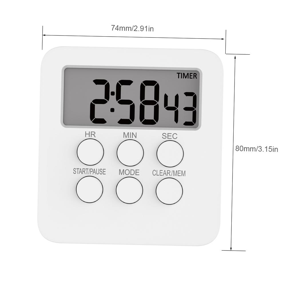 Digital Timer Clock Magnetic Cooking Countdown Alarm 24 Hours with LCD Screen   Mode for Studying Sports   Classroom Library