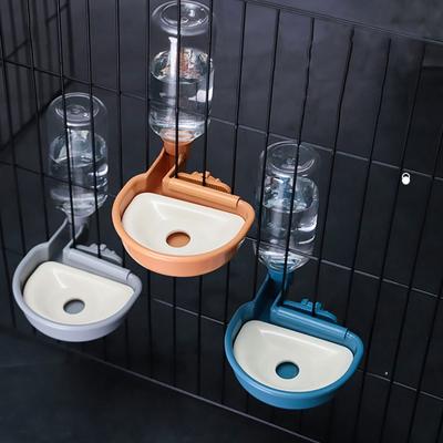 Pet Feeder Self Dispensing Gravity Feed Automatic Water Dispenser Plastic Hanging Dog Cats Water Fountain Easy To Ref