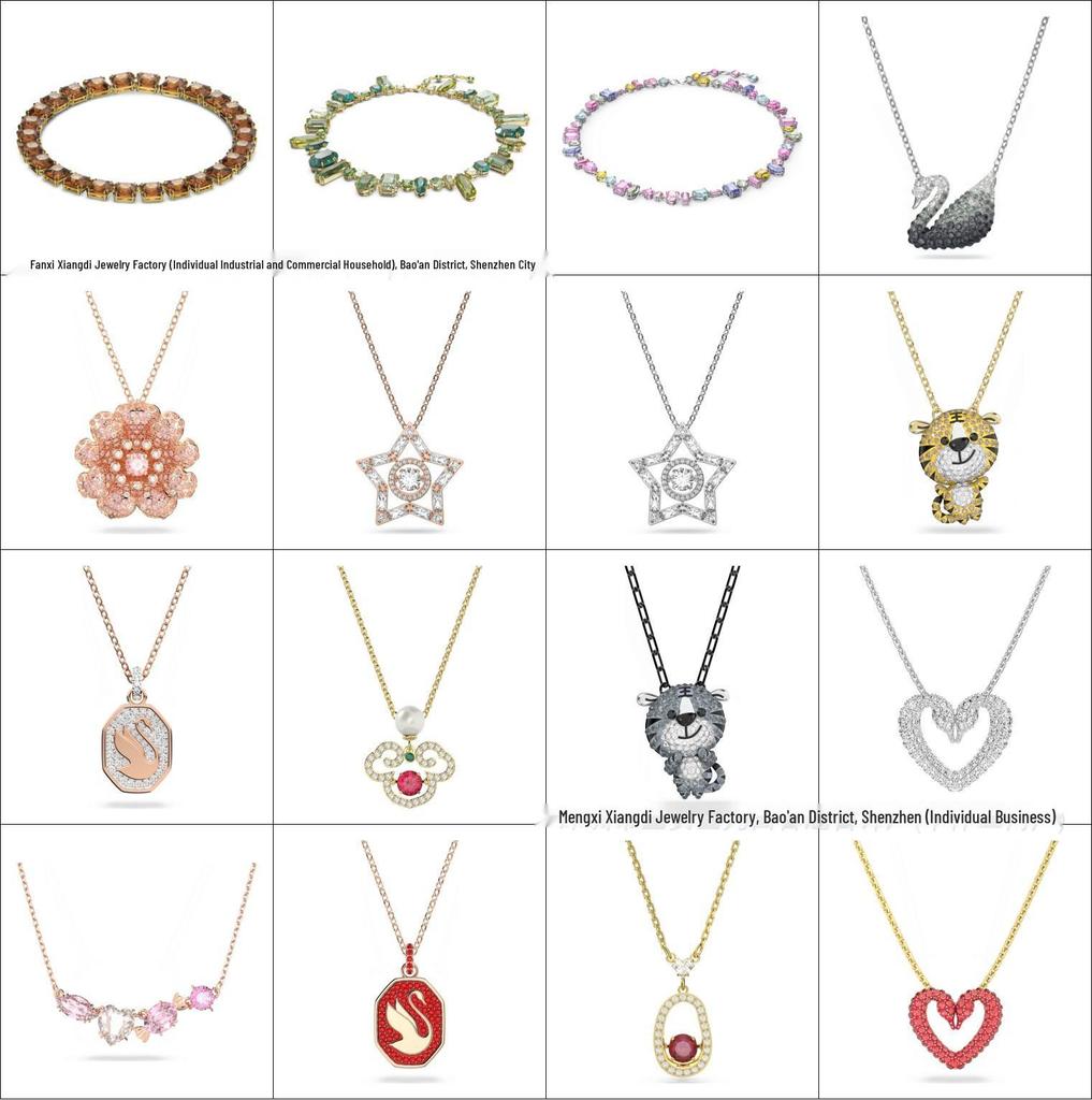 Idyllia Flower Dopamine Jewelry Set: Necklace, Bracelet, Earrings, Ring with Austria Crystals