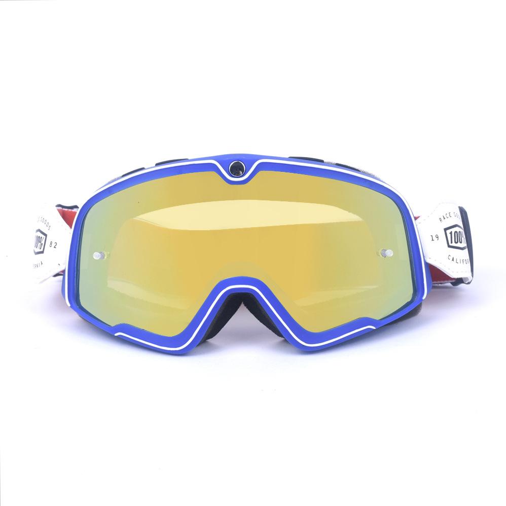 

Винтажные мотоциклетные очки Мотоцикл Спортивный шлем Очки UV400 Велосипедные очки Катание на лыжах на открытом воздухе