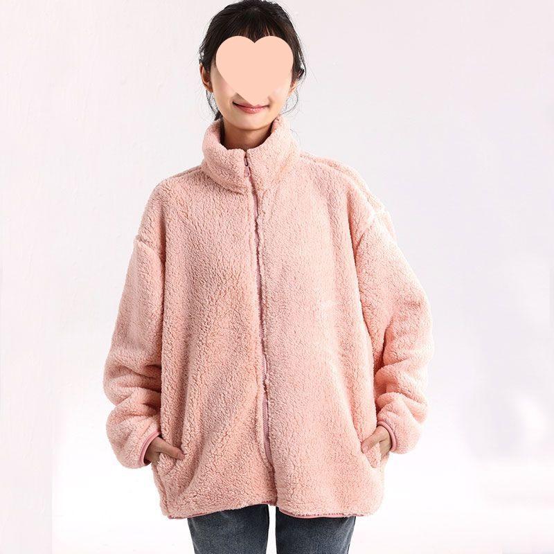 2025 Winter Women's Long-Sleeve Fleece Plush Jacket