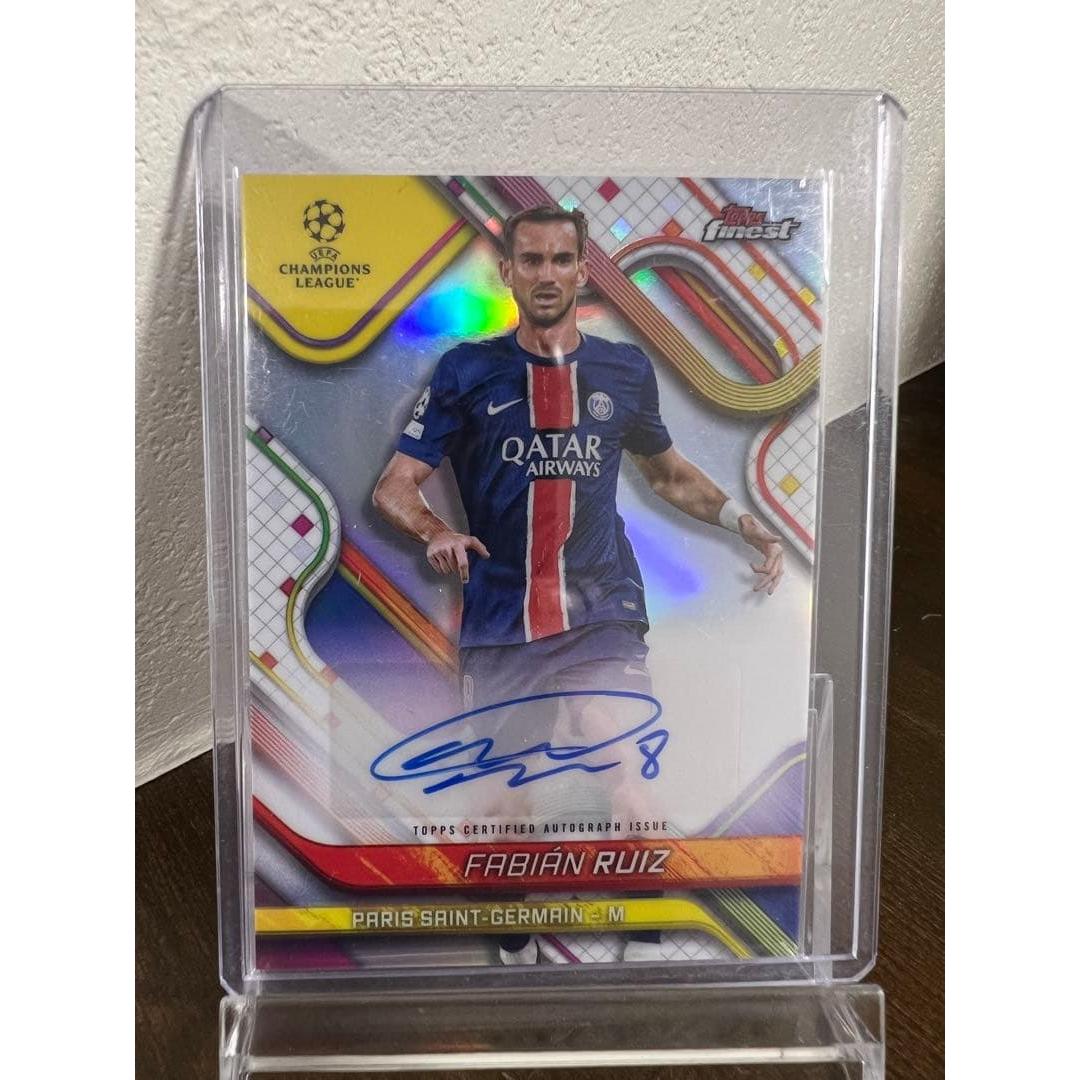 Использованная [Автограф] Фабиан Руис Topps Finest Париж Сен-Жермен