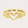 Ring Woman, Heart Love Lettering Ring, Fashion Daily Sweet Accessories