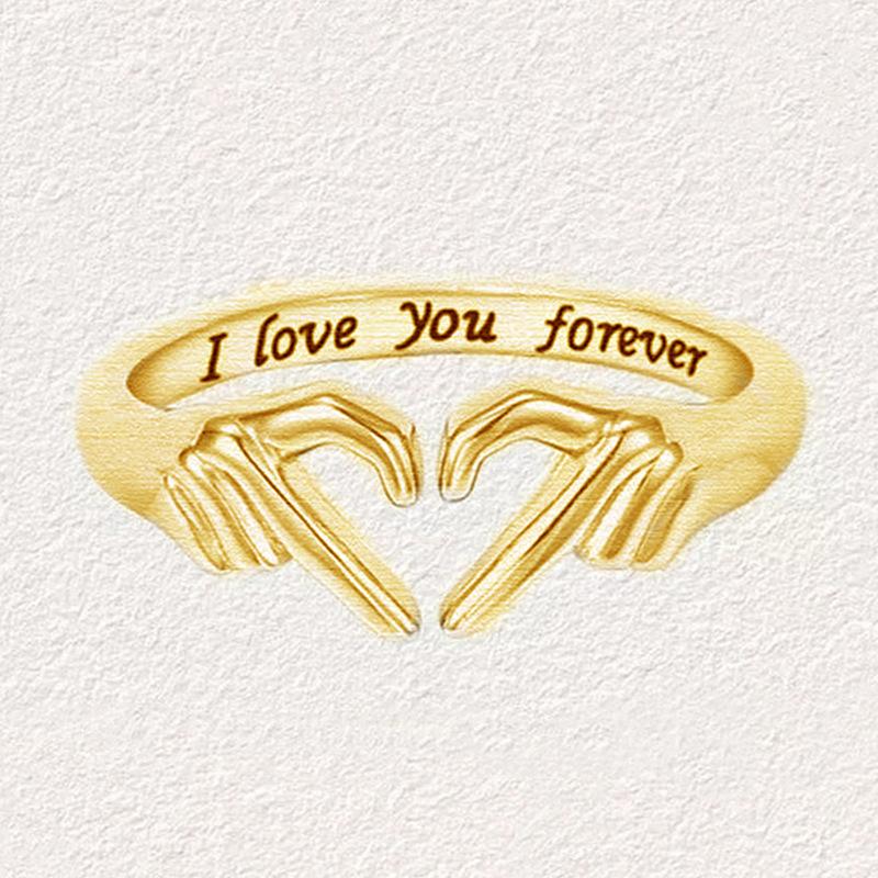 Ring Woman, Heart Love Lettering Ring, Fashion Daily Sweet Accessories