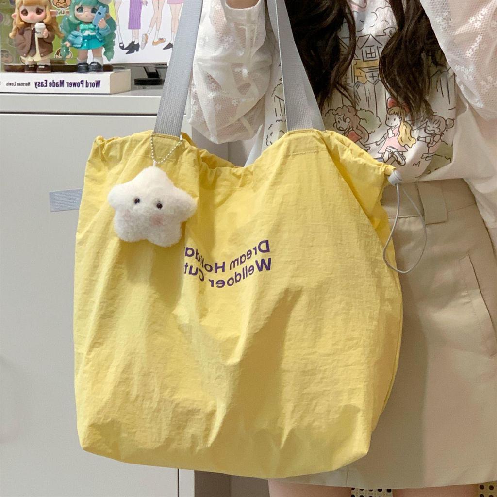 2025 Prosty Dojazd Torba Płócienna na Jedno Ramię - Duża Pojemność, Lekka, Casualowy Design dla Studentów