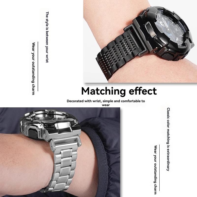 Modified Stainless Steel Watch Band Strap For Casio G-shock GA-100/110/120 GM-110/700 GA-700 DW-5600 Modified Metal Bracelet Men