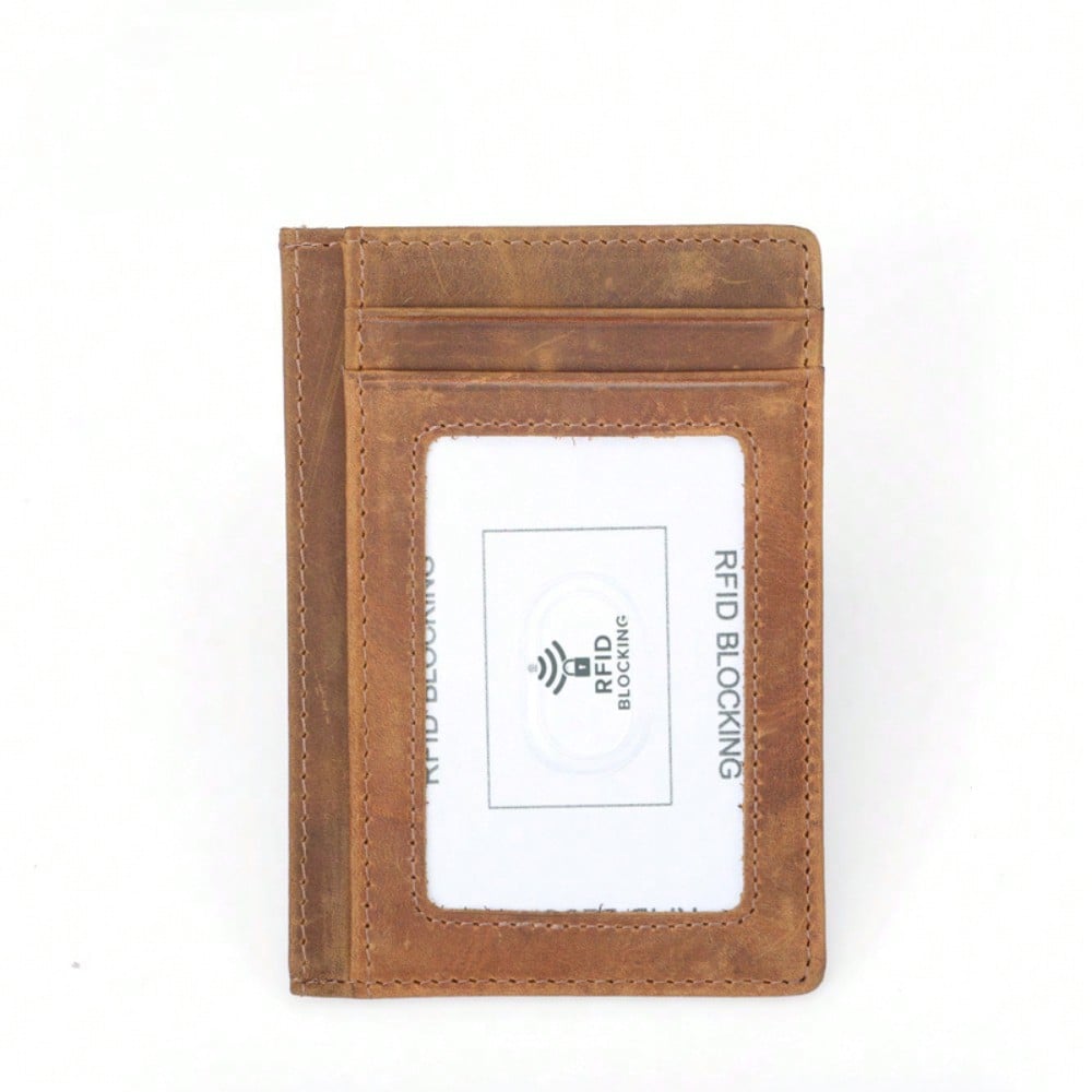 Men's RFID Card Bag, European And American Retro Credit Card Bag Card Holder