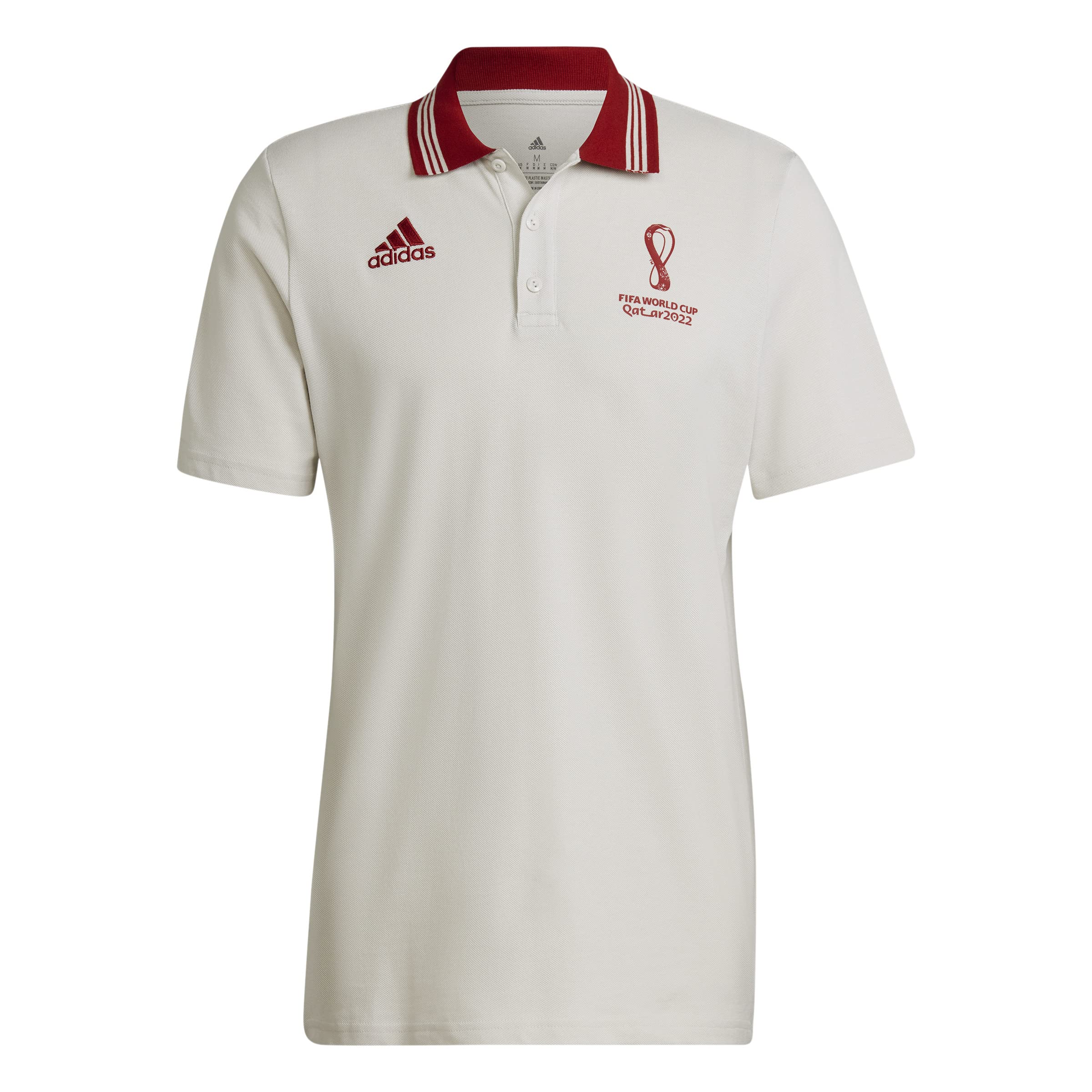 

[Adidas] Футболка-поло для футбола Чемпионат мира по футболу FIFA 2022 (TM) Официальная эмблема U1386 Мужской тальк (HD6371) S