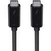 Belkin Thunderbolt 3 Cable High Speed 40Gbps 100W Output 5K/Ultra HD Compatible 0.8m Black F2CD084BT0.8MBK