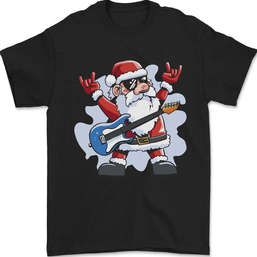 Rock n Roll Santa Electric Guitar Christmas Xmas Mens T-Shirt Cotton Unisex T-Shirt XXXL