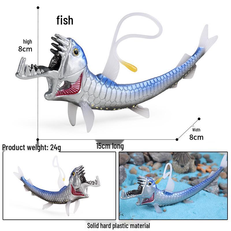 Marine Animal Simulation Model Figures: Shark, Dolphin, Hammerhead, Crab, Squid, Starfish for Kids' Education