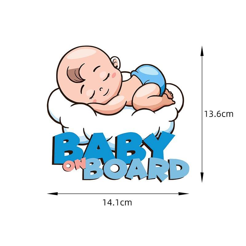 

Hot Cartoon Cute+aby+on+board+car Stickers Car Windows Rear Bumper Scratches Decoration one