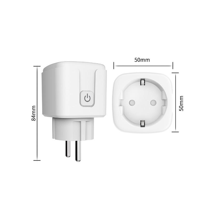 Graffiti WiFi Smart Socket European Standard Plug 16A Electric Quantity Measurement Alexa Voice Phone Remote Control