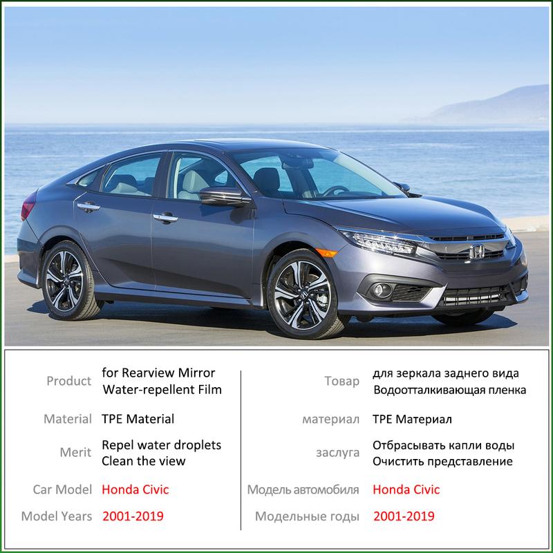 for Honda Civic 7 8 9 10 EU FB FK FA FD 2001~ Full Cover Rearview Mirror Anti-fog Rainproof Anti Fog Film Accessories 2012