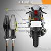Motorcycle 12LED Turn Signal Light Double Color 12V 10mm LED Moto Indicator Light Blinker For Honda Motorcycle Turn Signal Lamp