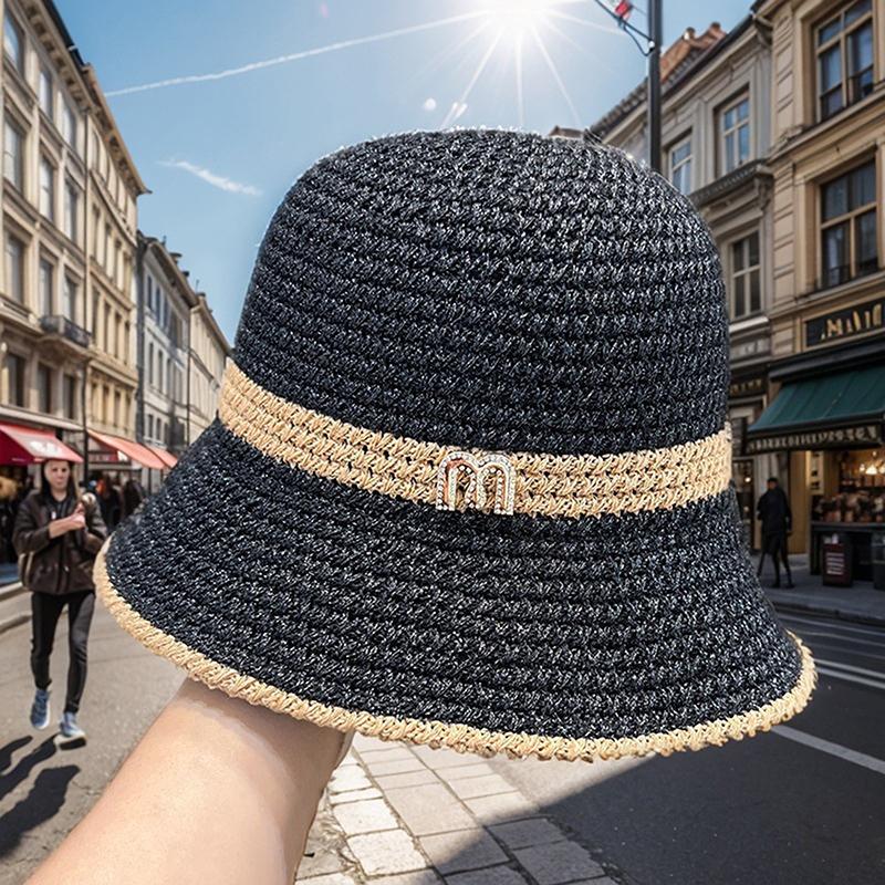 Summer Bucket Hats Cap For Women Double Layer Spring Fisherman Hat Outdoor Foldable Suncreen Beach Hat