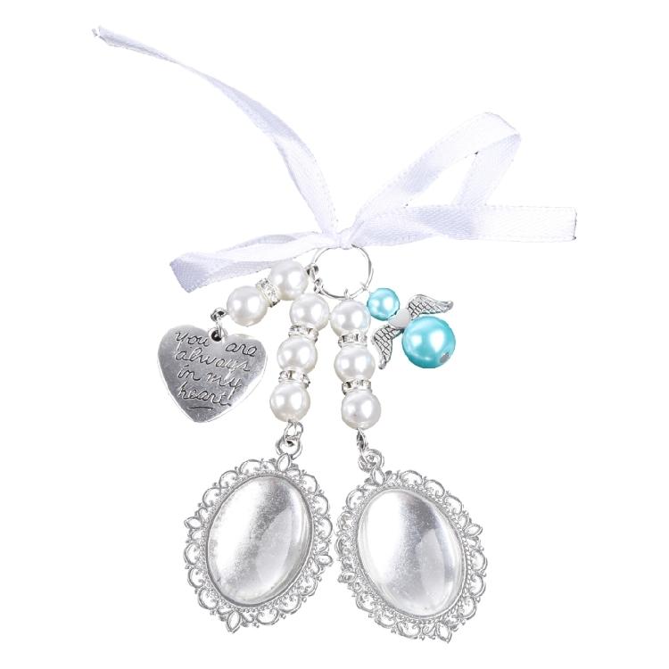 Фото-подвеска для свадебного букета DIY Булавка Двойная кружевная рамка Свадебный шарм 1