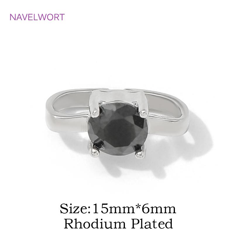 

Rhodium Plated Brass with Black Zircon Charms Connector Clasps,Connector For Jewelry,For Jewelry Making DIY Bracelet Accessories 2 pieces