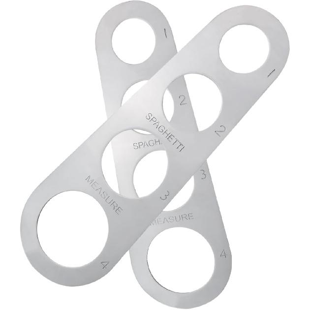 2PCS 180mm Length Stainless Steel Pasta Quick Measuring Tool Kitchen Cooking Tool Silver Kitchen Gadgets Spaghetti Ruler Rice Line Ruler