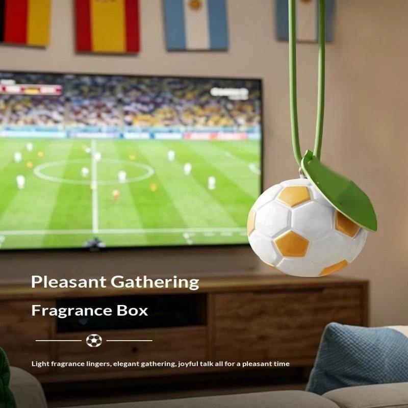 Football Shaped Hanging Air Freshener Long Lasting Fresh Scent Lovely Creative Design for Car Bedroom Bathroom Kids Gift