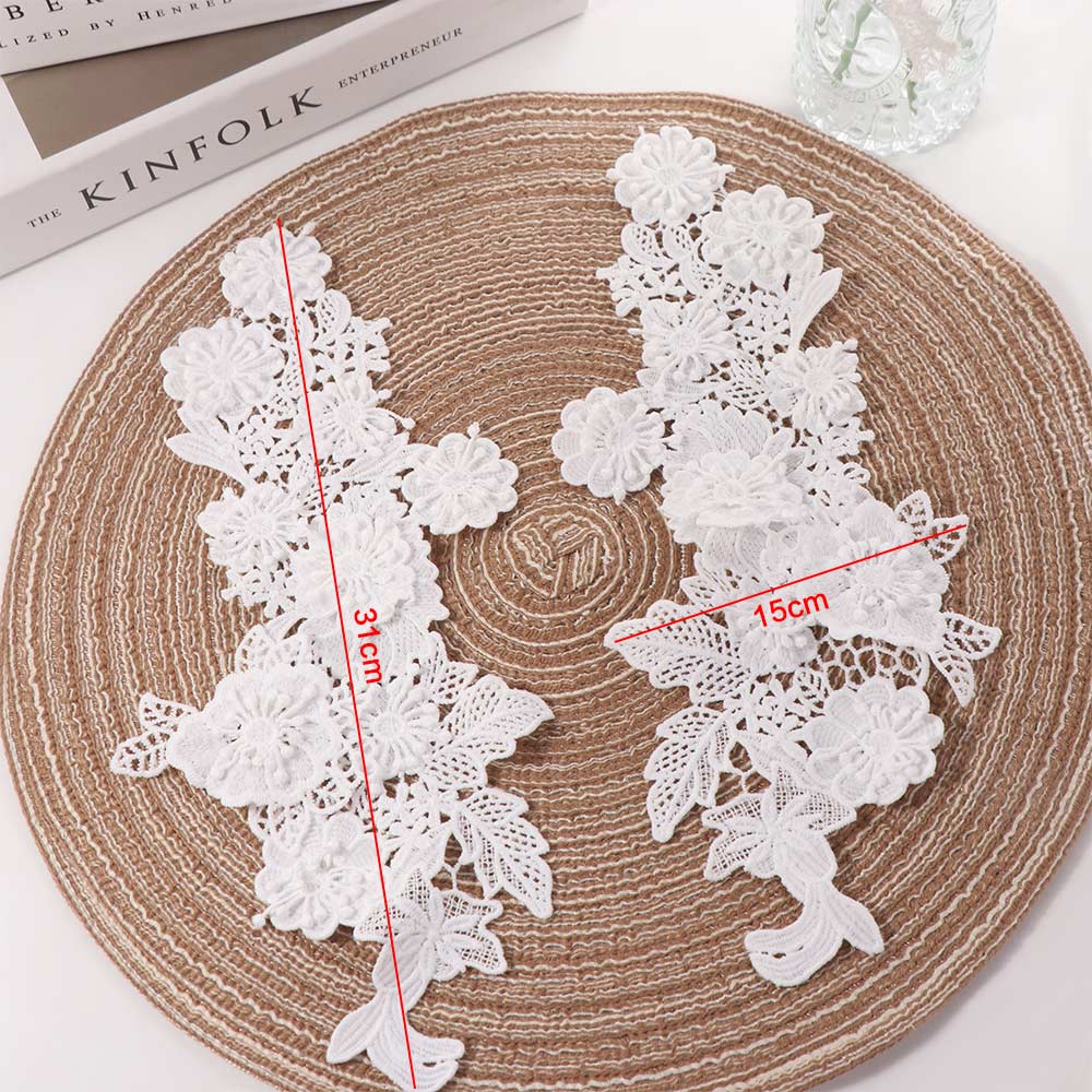 Mesh Embroidery Sew on Patches Handmade DIY Embroidery Cloth Stickers  Evening Gown