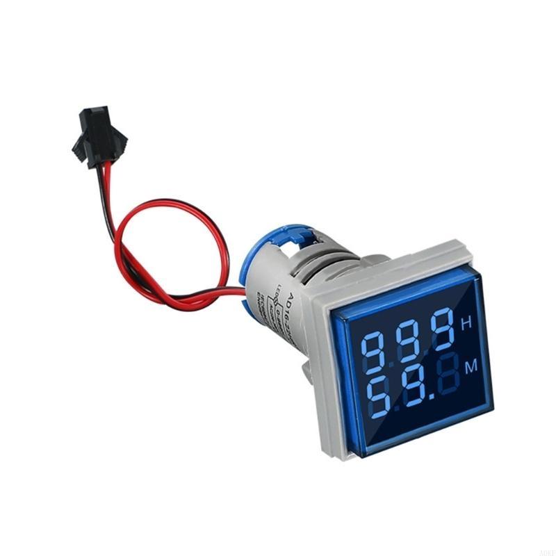 Small double Display LED Hour Meter Accurate Timing Tool Flame Retardant for Electrical Communication & Shipbuilding A0KF