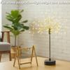 Mini Table Starburst Silver Lights Battery & USB Operated LED Christmas Starburst Firework Lamp for Home Party & Holiday Decor