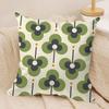 OOrla Kiely Flower Cushion Cover Silky Short Plush DoubleSided Printed Pillow Case for Sofa All Seasons Home Decor Gift