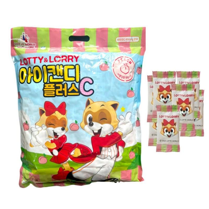 Roti Loli Eye Candy Plus C 1000 Tablets Peach Flavor 1.2Kg Children's Kids Toddler Candy, 1.2kg, 1 Piece