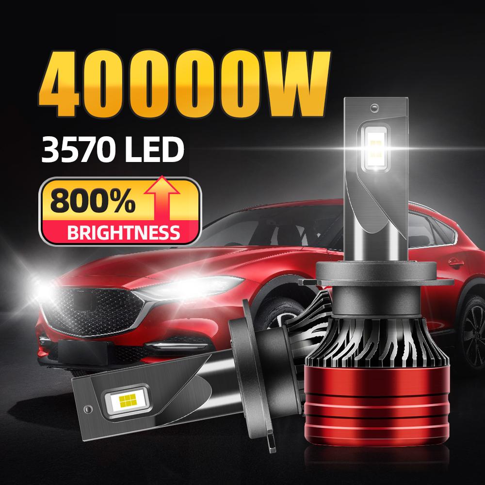 

2pcs 9005 9006 H1 H11 H7 LED Headlight 9007 H4 H13 Hi/Lo Beam Bulb All-in-One, 800% Brighter LED Conversion Kit 6000K Cool White 9012(HIR2)