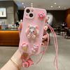 Applicable to iphone17 mobile phone case Apple 16promax three-dimensional cartoon 15 cute KT Melody 14 lanyard