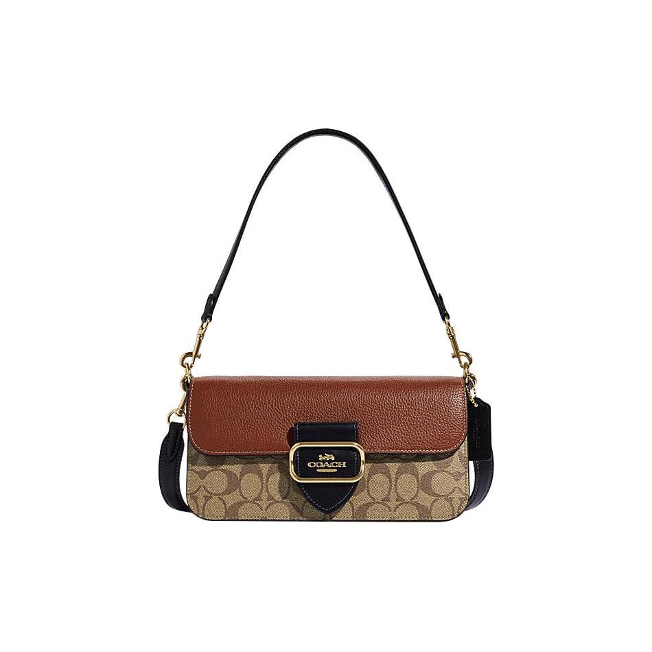 

Новая портативная сумка кроссбоди COACH из коровьей кожи, большая женская сумка на плечо, хаки и коричневая CE560-IME7V 26.4*6.6*14.0CM