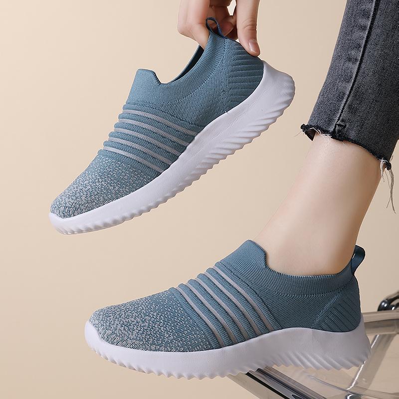 Fashion Women's Casual Shoes Lightweight Platform Sneaker Soft Sole Mesh Breathable Walking Comfortable Casual Single Shoe Large Size