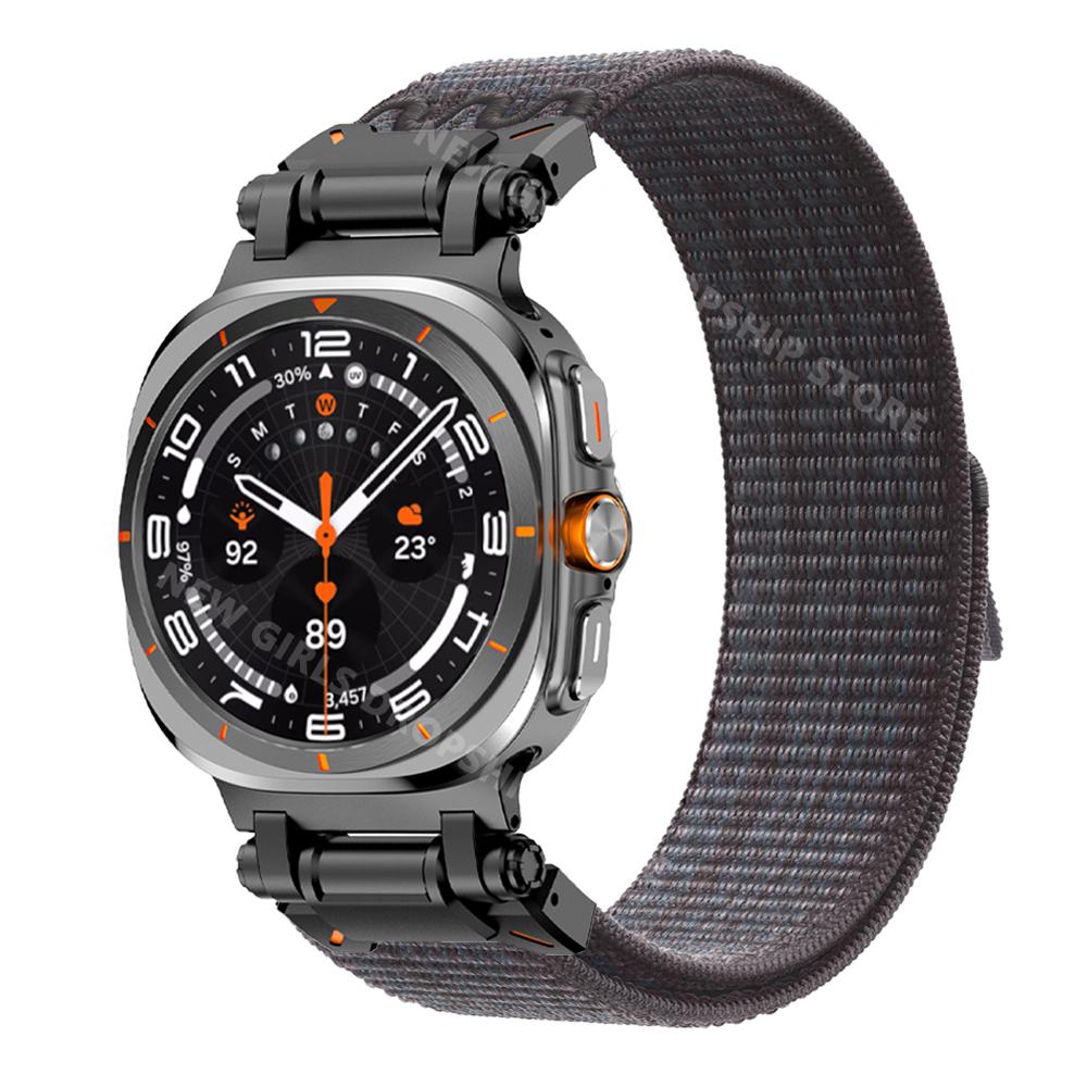 Sports Nylon Loop Band For Samsung Galaxy Watch Ultra 47mm Men WatchStrap For SAMSUNG GALAXY WATCH 7 ULTRA 47mm No Gaps Bracelet