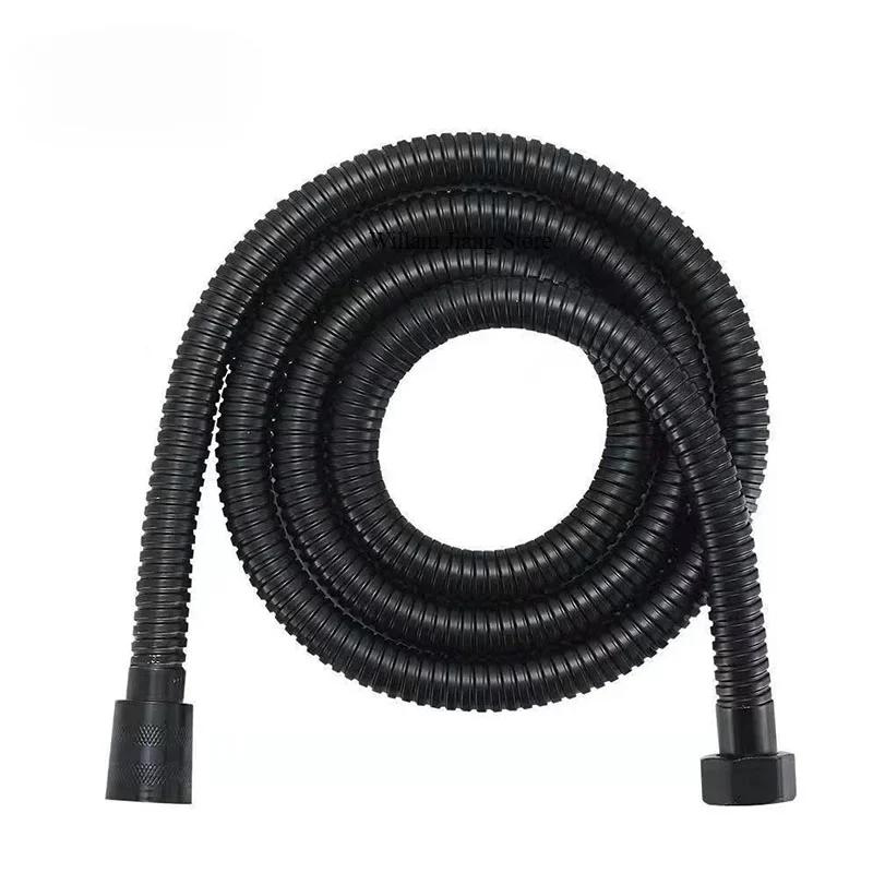 Shower Hose Garden Water Hose Black Extension 1.5/2M Pipe Flexible Accessories New Pipes SUS304 Pull Bathroom Extendable Hoses