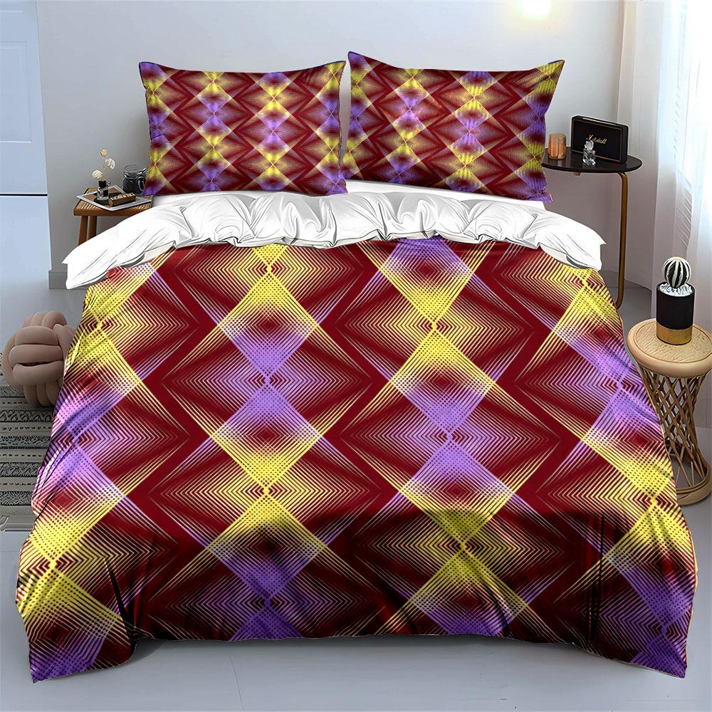 Geometric diamond gradient pattern. Bedding sets Duvet cover sets Duvet covers Pillowcases(1* Duvet Cover 2* Pillowcases without duvet insert)