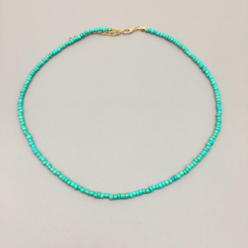 Bohemia Summer Classic Multicolor Rice Bead Chain Pendant Necklace for Women Fashion Charn Beach Collar Jewelry Gift Wholesale