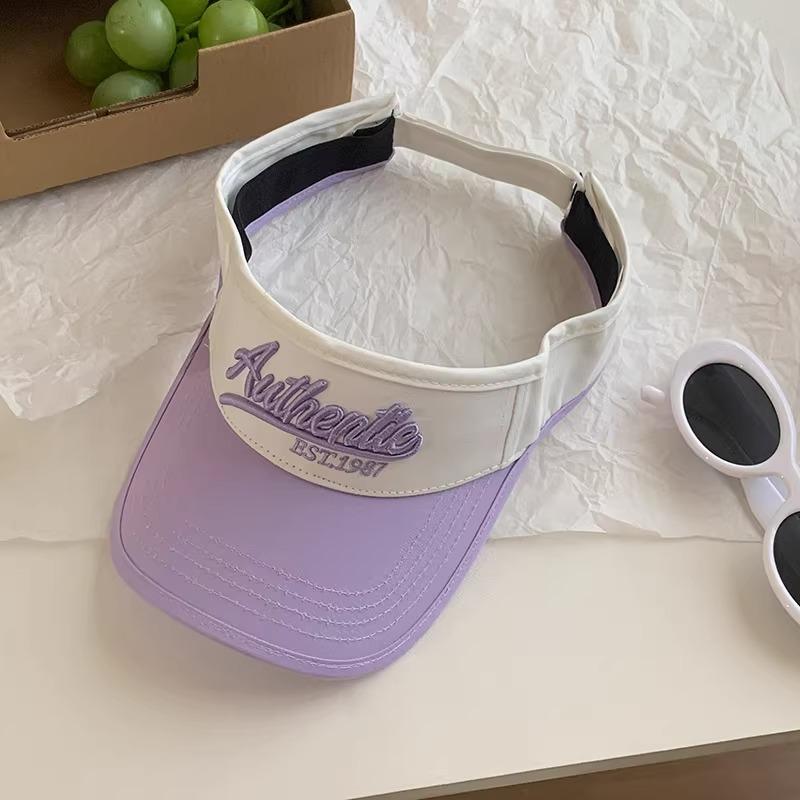 Female Summer Outdoor Sweet and Cool Girl Out Sports Sun Hat Men American Sweet and Cool Letter Embroidered Empty Top Hat