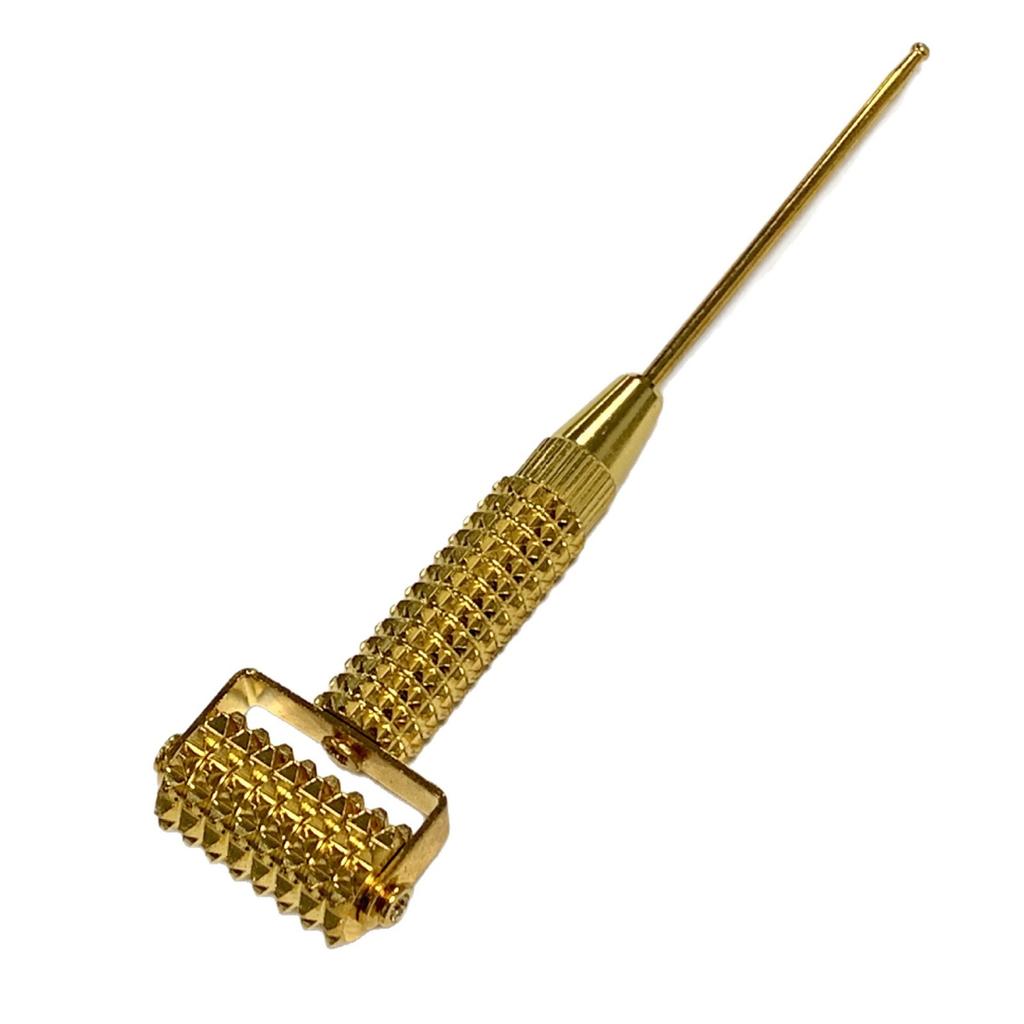 Facial Reflexology Massage Tool Retractable Acupuncture Pen Double Headed Spring Loaded Ear Body Point Probe Acupuncture Roller